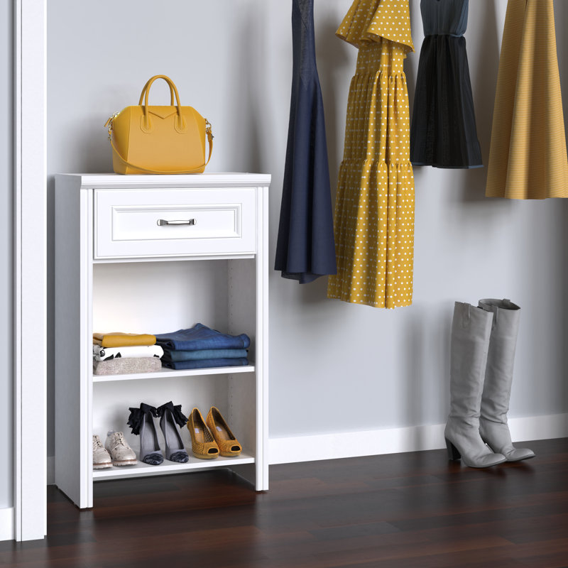 Impressions White Base Organizer for Wood Closet System, 41.1" H x 25.12" W x 14.58" D