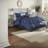 Piece Bedding Sets Queen Polyester Tufted Modern Navy Bedroom Home