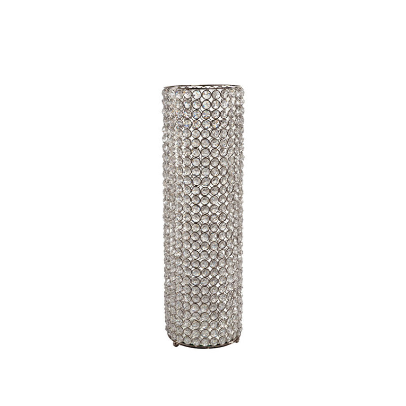 Vase de table 21 "en faux cristal et métal