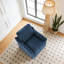 Fauteuil pivotant avec tissu chenille doux-263872706