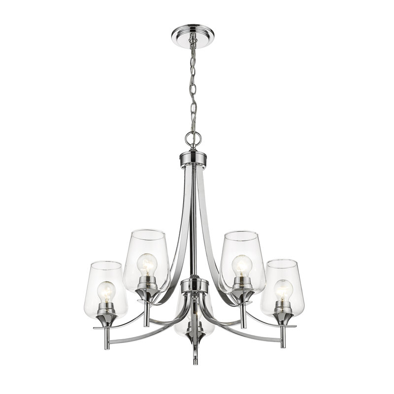 Lustre classique unique à 5 lumières Ambresha
