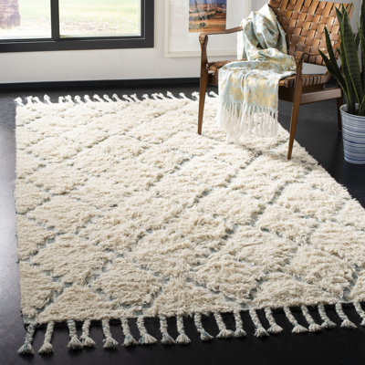 Jessop Geometric Wool Hand Woven Area Rug