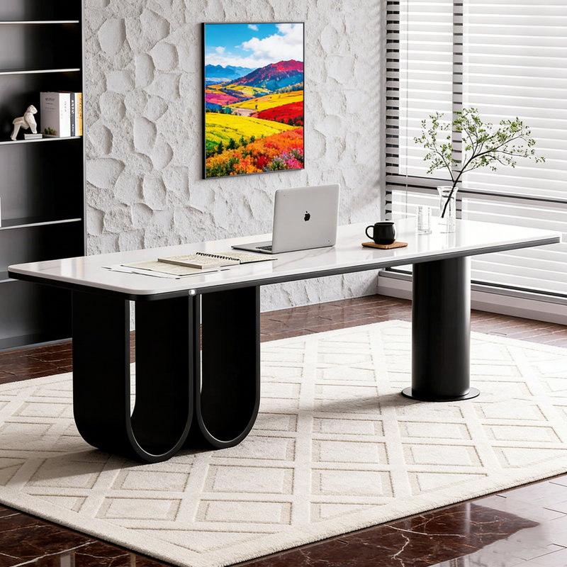Luxury-modern desk, 29.53" H x 70.87" W x 31.5" D