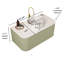 Meuble-lavabo flottant mural 36 po avec lavabo rond en céramique et tiroir-782035324
