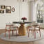 Table de salle à manger moderne en pierre frittée moderne avec chaises de cuisine en cuir PU pour 2/4/6-130175164-130175170-130175172