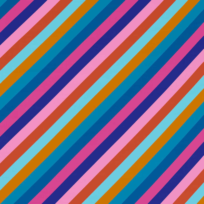 Sherbet Stripe Fabric, Lapis/Spinel/Aquamarine