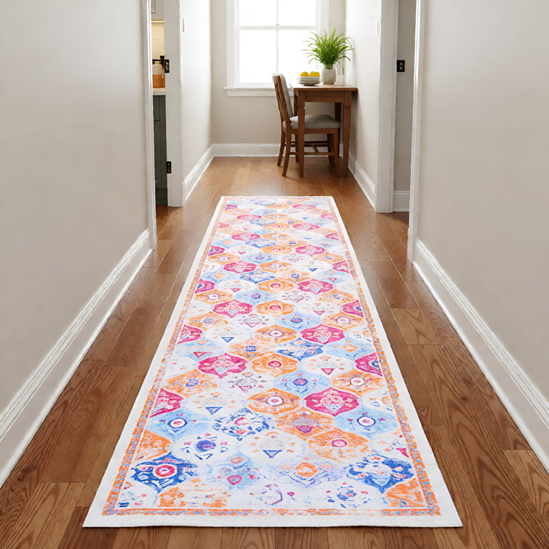 MAVAL Cream Washable Adrienna Runner Adrienna, Runner 2'6" x 10'