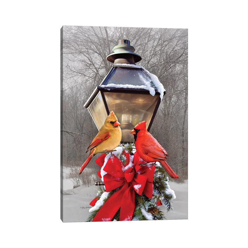 Christmas Cardinals by Greg & Company - Wrapped Canvas Print, 20.32 cm H x 30.48 cm W