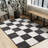 Wum Collection Black/White Checkerboard Area Rug-1100763587-1128599036