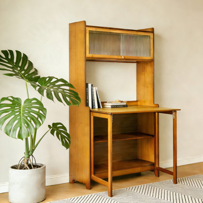 Multi Functional Bamboo Folding Table, Space Saving, Suitable For Office Use, Suitable For Indoor, Bedroom, Living Room, Study And Other Places, Easy To Open And Close Folding Design