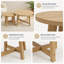 Ensemble de tables basses 2 pièces avec finition grain de bois naturel; présente des supports en forme de X et une conception empilable - une table d'appoint minimaliste et polyvalente qui convient aux salons, aux chambres à coucher ou aux balcons.