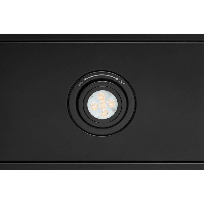 Hotte de cuisine sous le comptoir de 30 po en acier inoxydable de 950 pi³ / min Hauslane, Noir mat, 30"