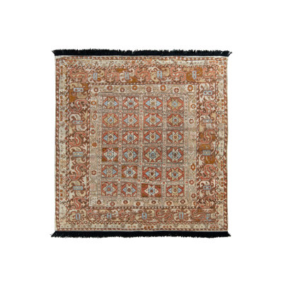 Rug & Kilim's Tribal Rug In Beige-Brown All Over Geometric Pattern