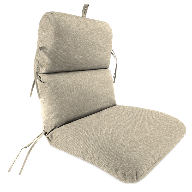 Byrom 22" x 45" Outdoor Chair Cushion with Ties and Loop, Beige