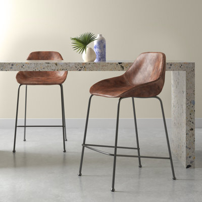 Garner Upholstered Counter Stool with Metal Frame