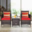 Ensemble de conversation en rotin pour patio avec coussins de 3 pièces Ailith-1653952806