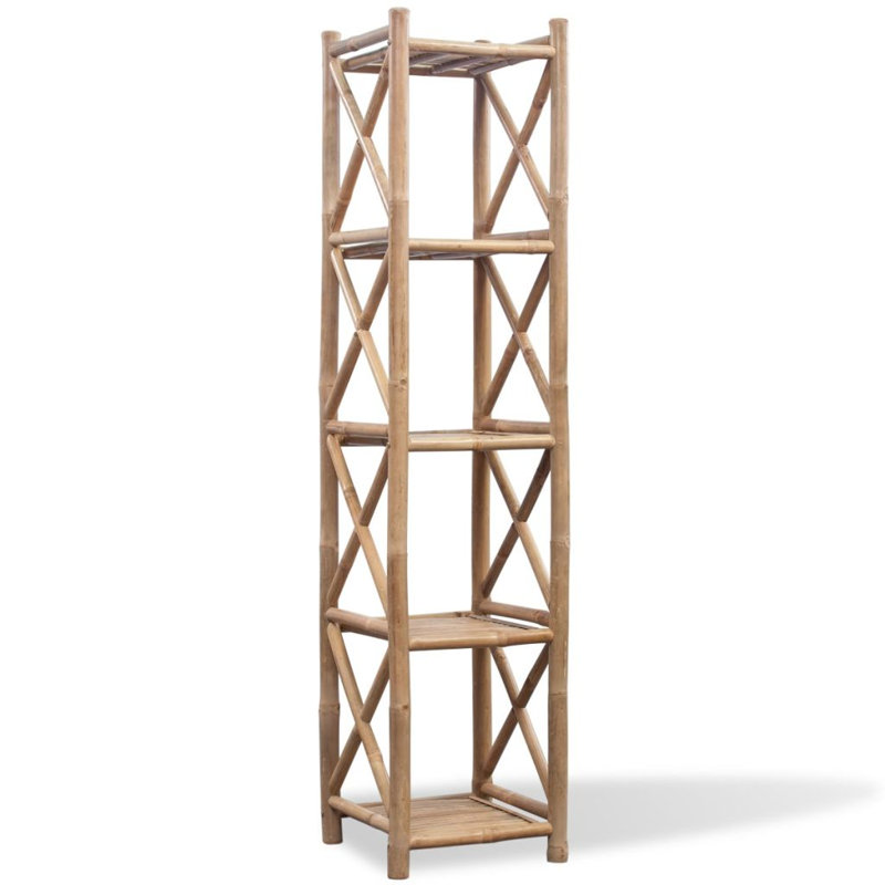 Anguilla 35cm W Solid Wood Etagere Bookcase, 152cm H x 35cm W x 35cm D