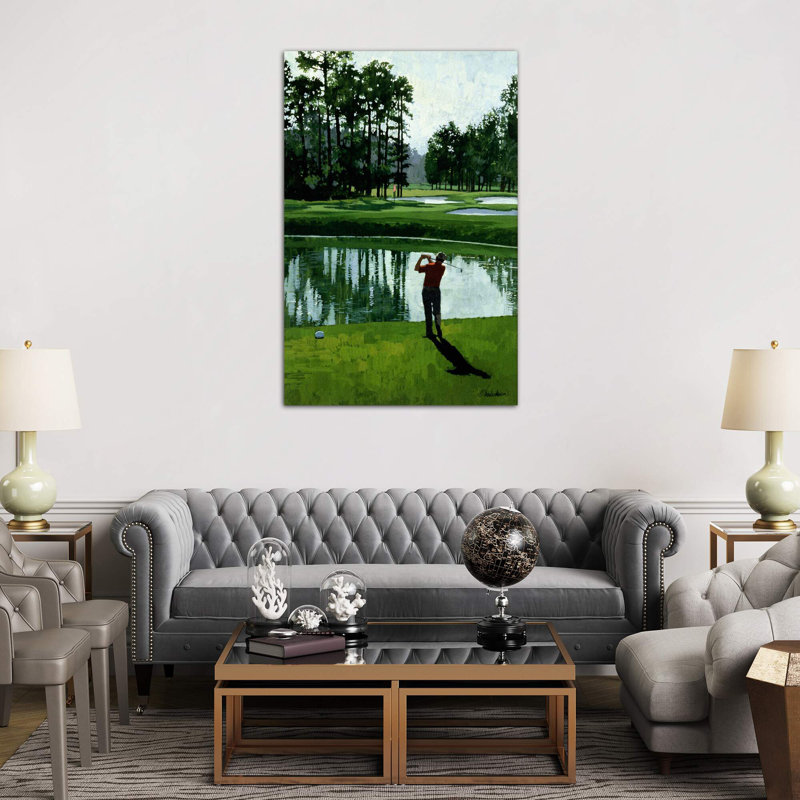 Golf Course 9 by William Vanderdasson - Print on Canvas, 66.04 cm H x 45.72 cm W x 1.91 cm D, No Frame