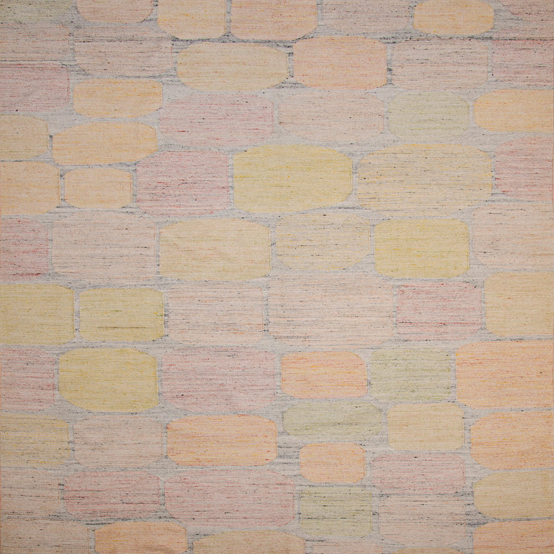 Multicolored Swedish Inspired Flatweave Art Silk Rug - 8' x 10'