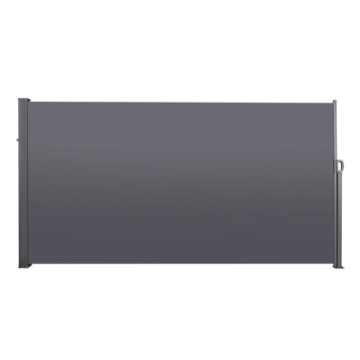 Paravent d'intimité - rétractable, imperméable, pare-soleil d'extérieur 118,1 "x 62,81" (gris foncé) gris