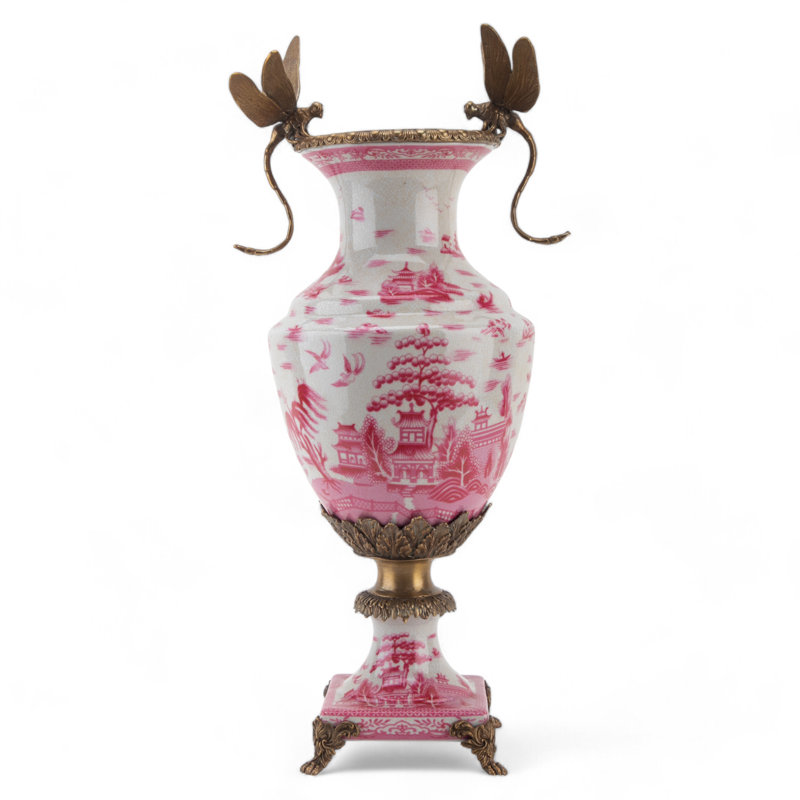 Vase en porcelaine décorative peint à la main