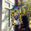 Drapeau de la maison du tournesol Malamute d'Alaska-112706298