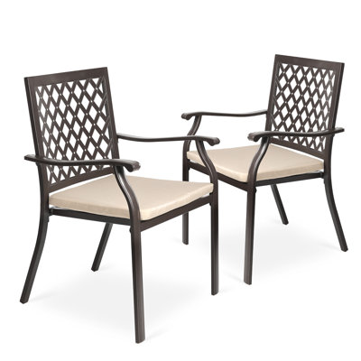 Aoodor Outdoor Patio Metal Dining Chairs
