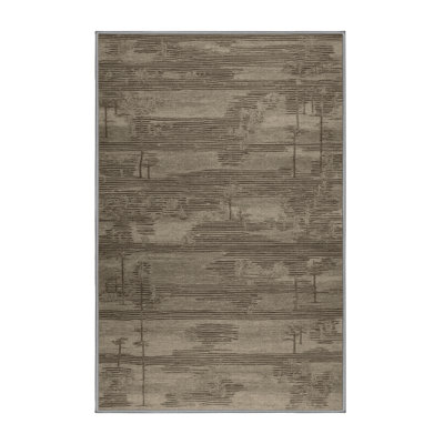 Machine Washable Art Deco Gray Area Rug