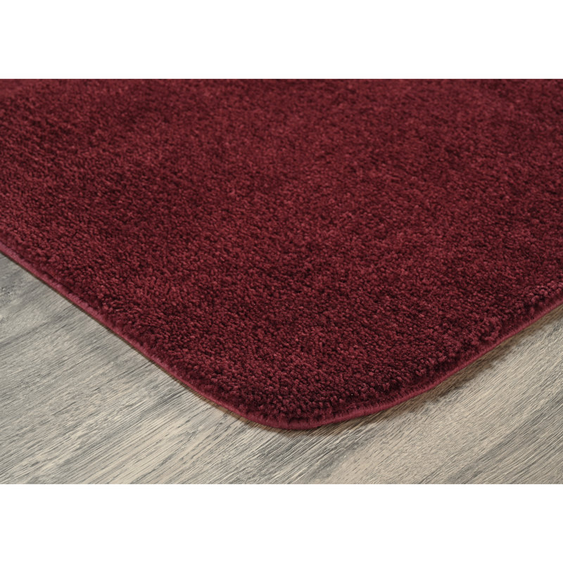 Mccluney Soft Nylon Machine Washable Non- Slip Bath Rug/Mat, 22" W x 60" L, Chili Pepper Red
