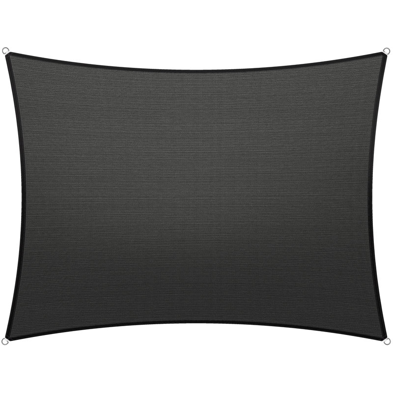 Toile d'ombrage rectangulaire ColorTree 12 pi x 16 pi - personnalisable, durable et résistante aux rayons UV, Noir