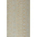 Moroccan Geometric Area Rug in Light Gray/Gold