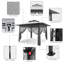 Garden Folding Gazebo, Heavy Duty Tent Pop Up Canopy, Waterproof Upf 50+, For Party-128064589
