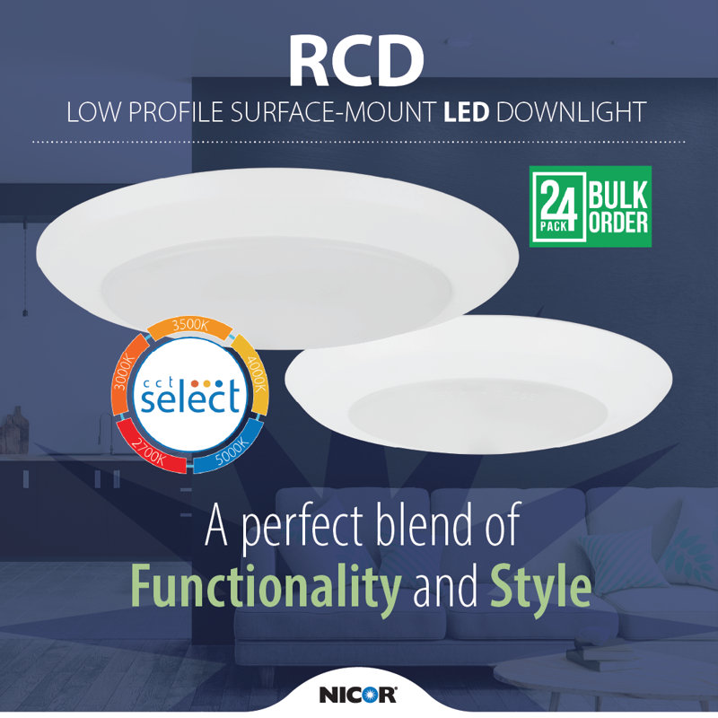 Swade LED Flush Mount, 0.87" H x 7.2" W x 7.2" D
