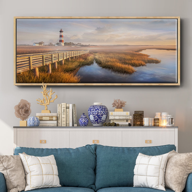 Private Path II- Framed Canvas, 24" H x 60" W