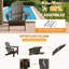 Chaise, chaises en plastique, chaise en PEHD, chaises pliantes, chaises d'extérieur avec porte-gobelet pour terrasse de jardin-1265640029