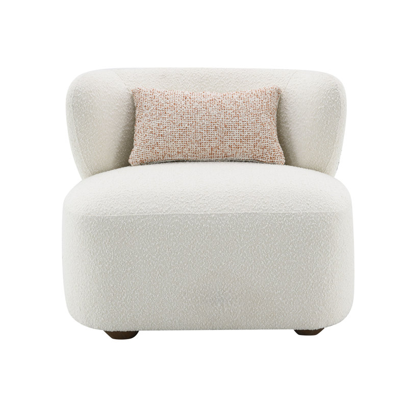 Chaise d'appoint rembourrée avec coussin Faisa