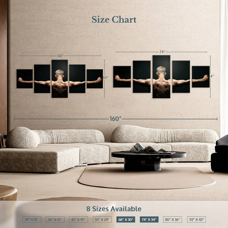 Muscle Stretching Man, H 30 po x l 68 po