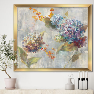 Autumn Hydrangea - Picture Frame Print on Canvas