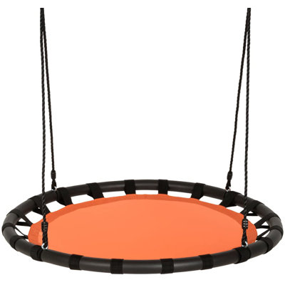 Freeport Park Marcello Fabric and Steel Swing Seat with Mounting Hangers with Mounting Hangers and Chains with Chains