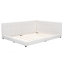 Lit plateforme tapissier pleine grandeur avec ports USB, beige-647191376-647191377