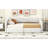 Twin XL to King Size Upholstered Daybed with Two Drawers, Beige