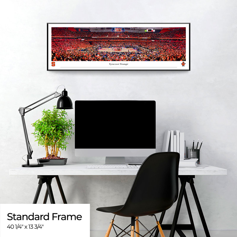 Impression panoramique Syracuse Basketball, H 13,75 po x l 40,25 po x P 0,38 po, Papier avec cadre noir