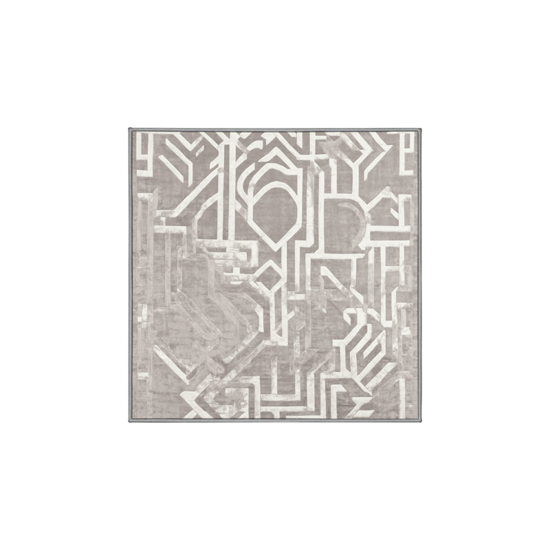 Silky Soft Plush Gray Area Rug, Square 8'