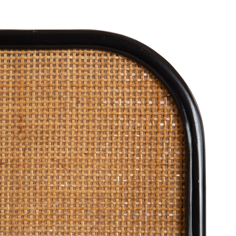 Rounded Rectangle Rattan Pinboard, Black