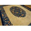 Tapis en laine beige et bleu antique