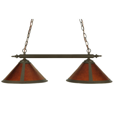 Luminaire suspendu linéaire pour îlot de cuisine 2 lumières