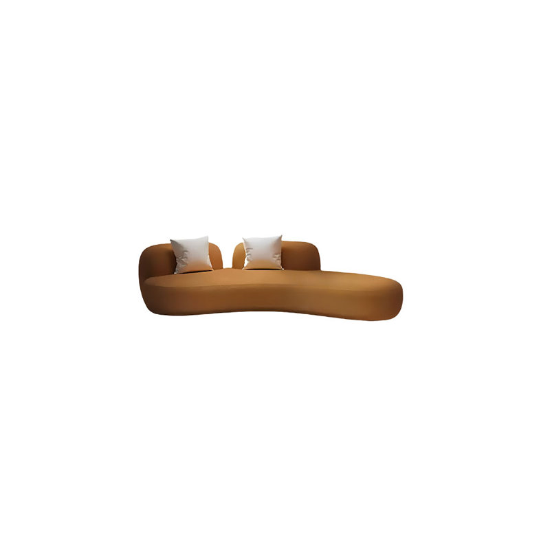 Canapé orange, 2, H 27,56 po x l 66,93 po x P 33,47 po