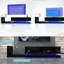 Meuble télé à DEL avec rangement abondant, télécommande et contrôle, moderne (console à 90% pour téléviseur, lumières, contrôlée par-637420084