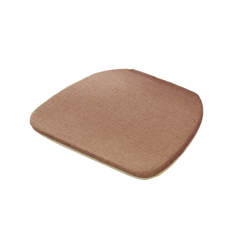 Summer Flax And Linen Horseshoe Shaped Chair Cushions Dining Chair Cushions With Straps Non-sliped, Brown