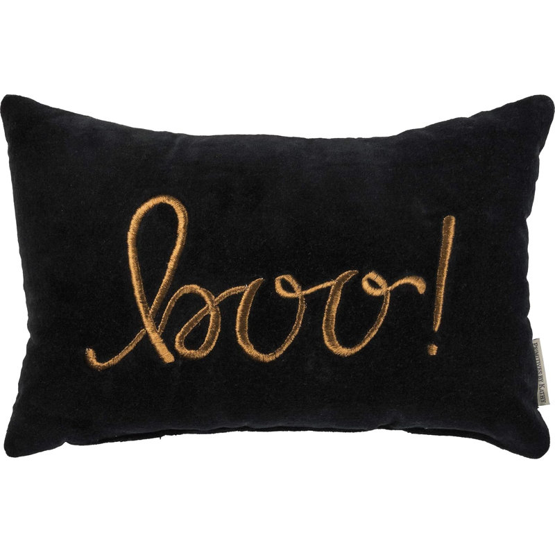 Coussin décoratif en velours brodé Chikan de luxe Primitives par Kathy, 38 x 25 cm
